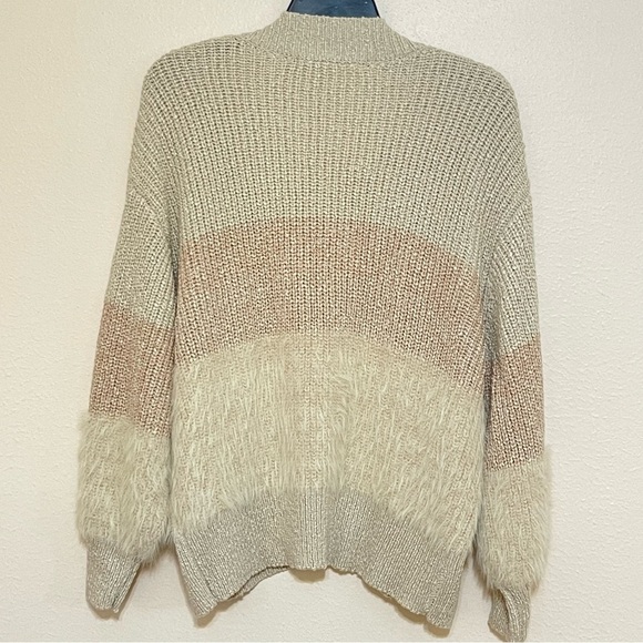 The Impeccable Pig cream pink open cardigan sweater size small - Picture 3 of 13